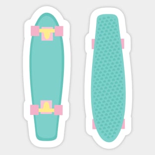 Pastel Turquoise Skateboard Sticker